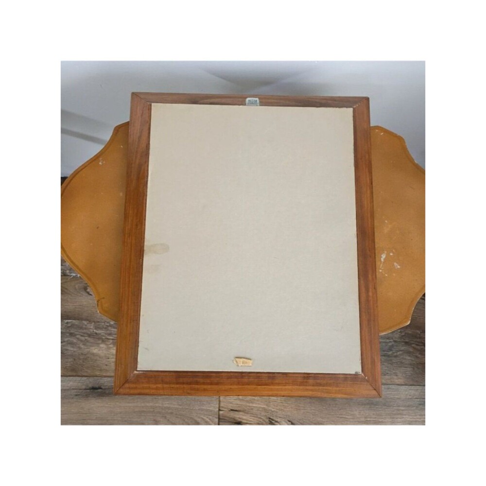 Vintage 1981 Signed Kitchen Print by C. Wray Farmhouse Wall Art in Wood Frame - Picture 6 of 10